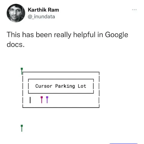 Cursor Parking Lot in Google Docs