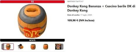 Cuscino barile di Donkey Kong