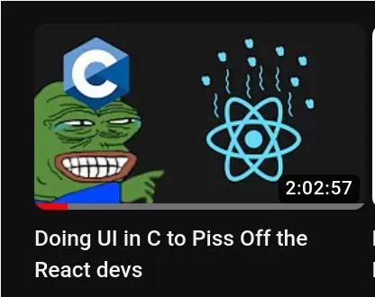 Doing UI in C to Piss Off React Devs