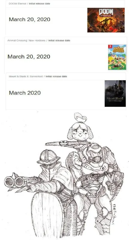 Doom and Animal Crossing Same Day