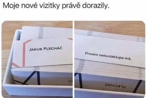 Vizitky prosím nekontaktujte mě
