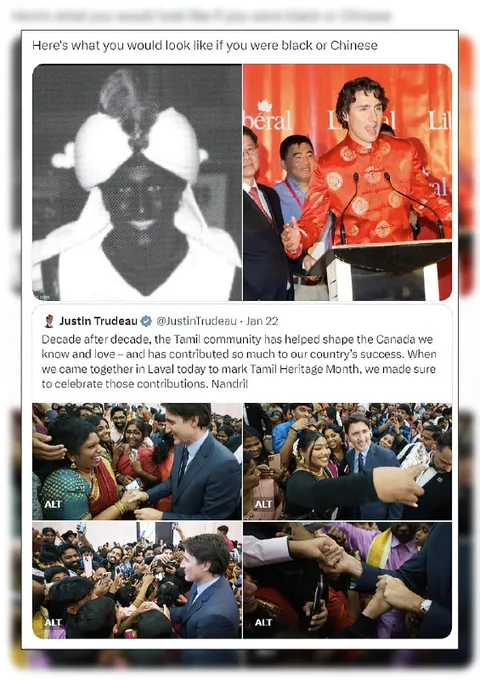 Trudeau Black or Chinese Meme