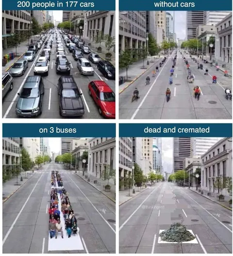 200 people in 177 cars