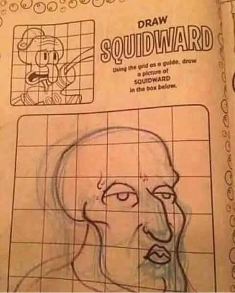 Draw Squidward Worksheet Fail