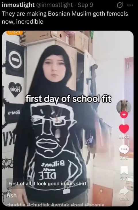 Bosnian Muslim Goth School Fit