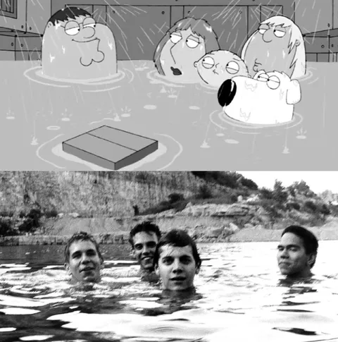 Семья Гриффинов и люди в воде
