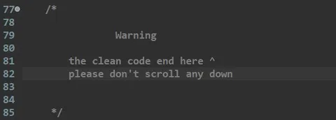 The Clean Code Ends Here