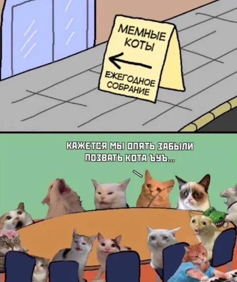 Собрание мемных котов