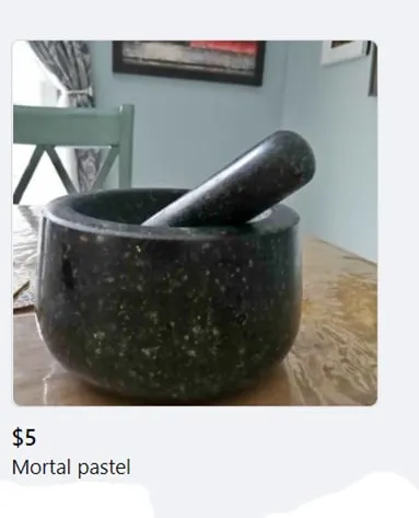 Mortal Pastel Mortar and Pestle