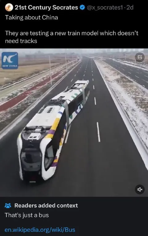 China Tests a Trackless Train