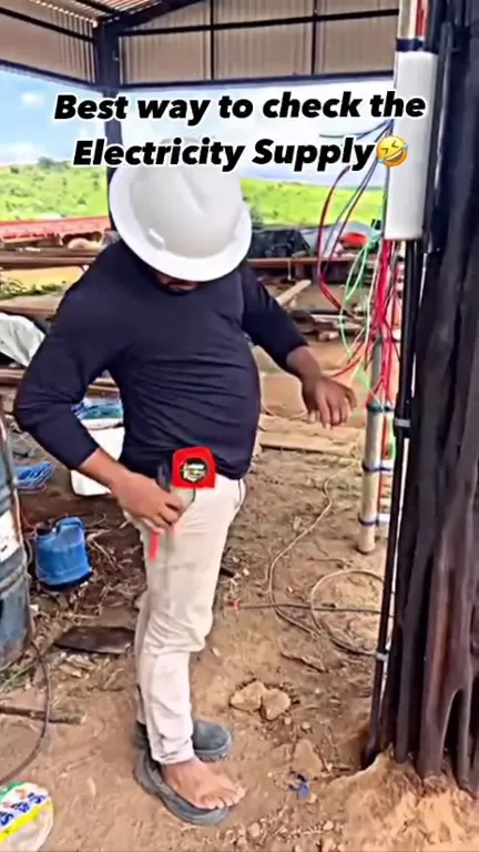 Electrician Checks Power Supply