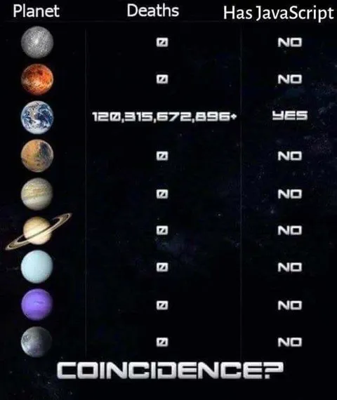 Planets With JavaScript Deaths