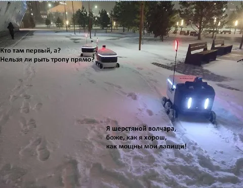 Шерстяной волчара на роботах