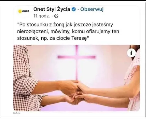 Stosunek za ciocię Teresę