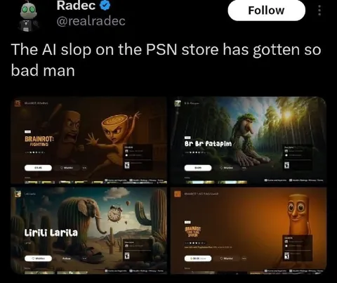 AI Slop on the PSN Store