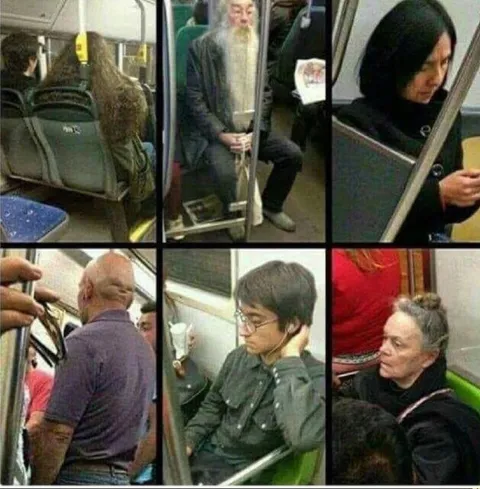 Странные пассажиры в метро