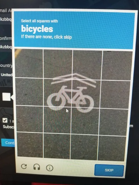Captcha Finds a Bicycle