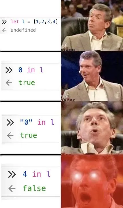 Vince McMahon Discovers JavaScript Weirdness