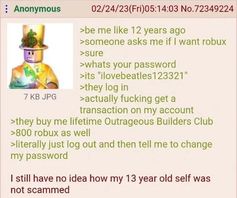 Roblox Password Scam Backfires