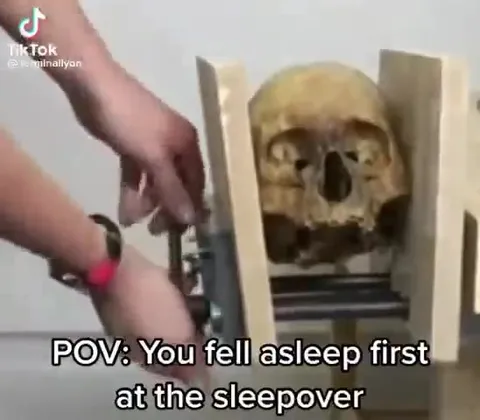 Sleepover Skull Prank