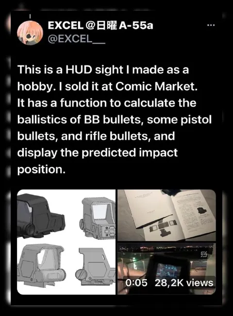 DIY HUD Sight Ballistics Calculator