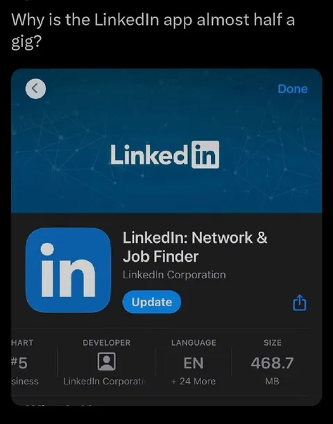 LinkedIn Takes Half a Gig