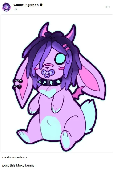 Post This Binky Bunny