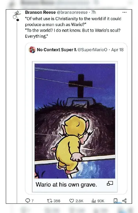Wario at His Own Grave
