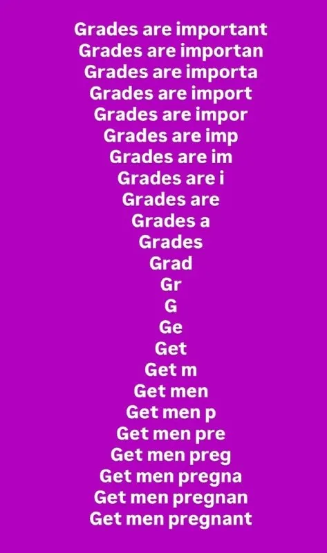 Grades Are Important Pregnancy Joke