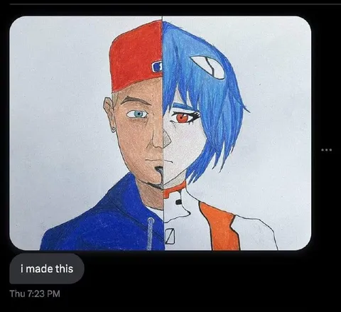 I Made This Split Character Drawing
