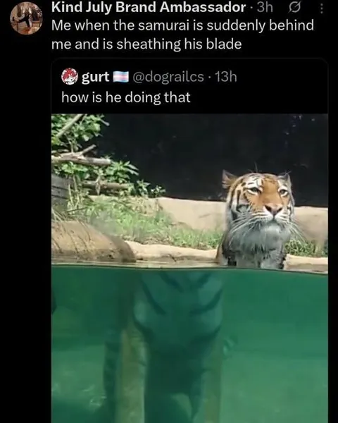 Tiger Sheathing the Invisible Blade
