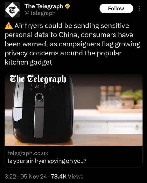 Air Fryer Spying on You