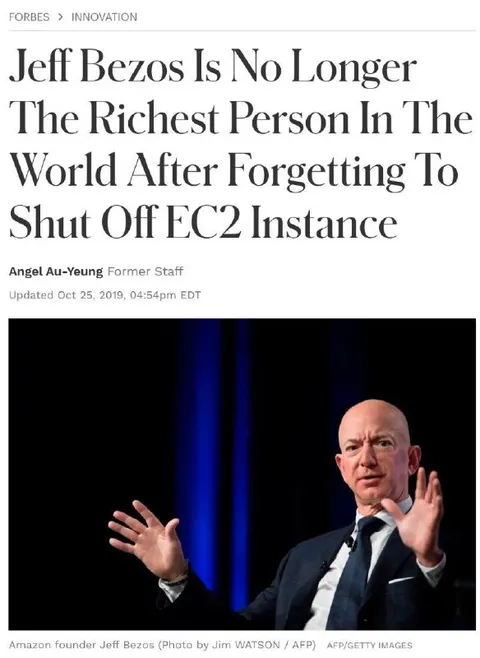 Jeff Bezos Forgets To Shut Off EC2