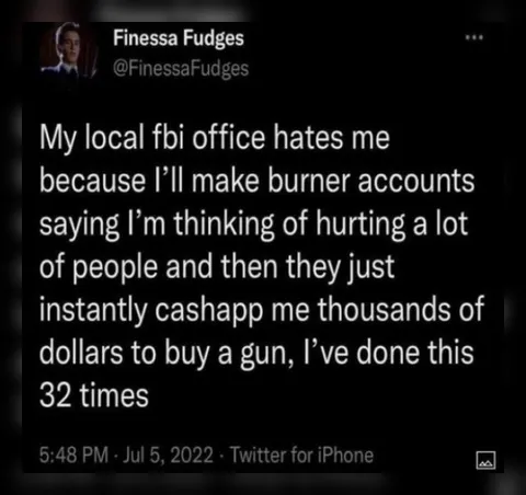 FBI Cashapps Me Gun Money