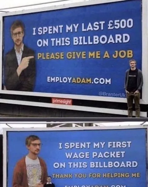 I Spent My Last £500 Billboard