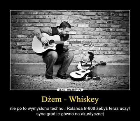 Ojciec uczy syna grać Dżem