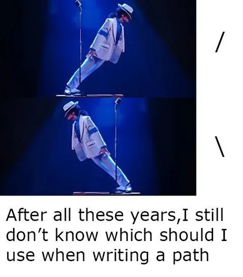 Michael Jackson Path Slash Confusion