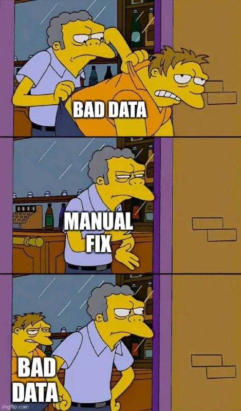 Bad Data Manual Fix
