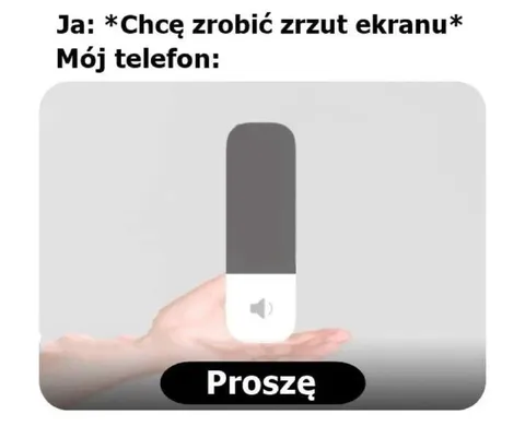 Telefon prosi o zrzut ekranu