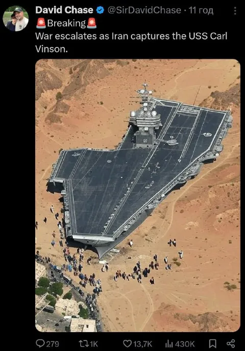 Iran Captures USS Carl Vinson
