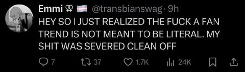 Fuck a Fan Trend Taken Literally