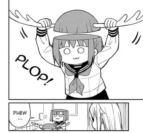 Anime Girl Drops Giant Hat