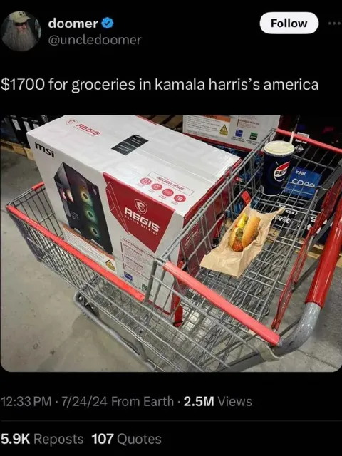 $1700 Groceries in Kamala Harris’s America