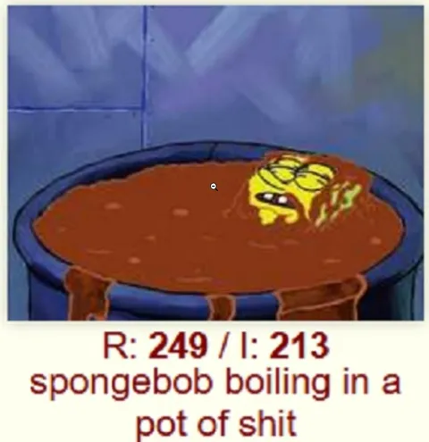 SpongeBob Boiling in Shit