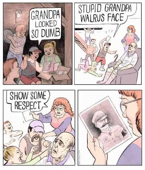 Grandpa Walrus Face Comic