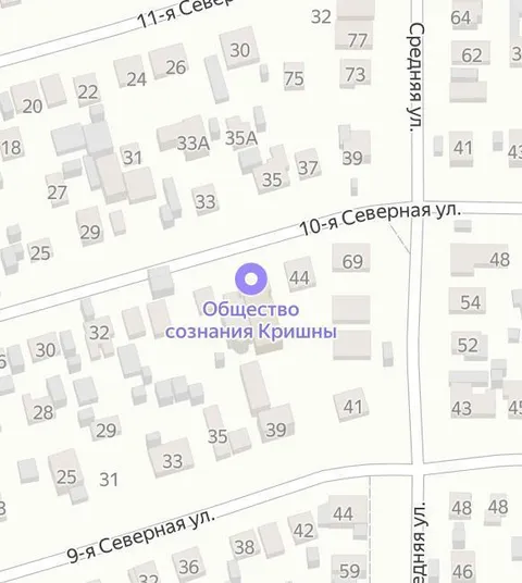 Общество сознания Кришны на карте