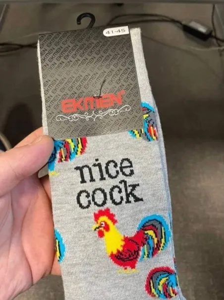 Nice Cock Chicken Socks