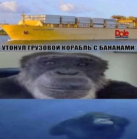 Утонул корабль с бананами