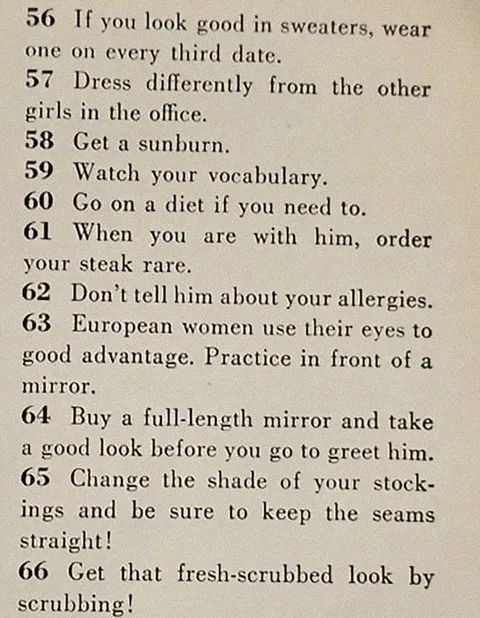 Absurd Dating Advice List