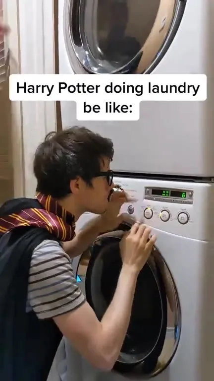 Harry Potter Doing Laundry